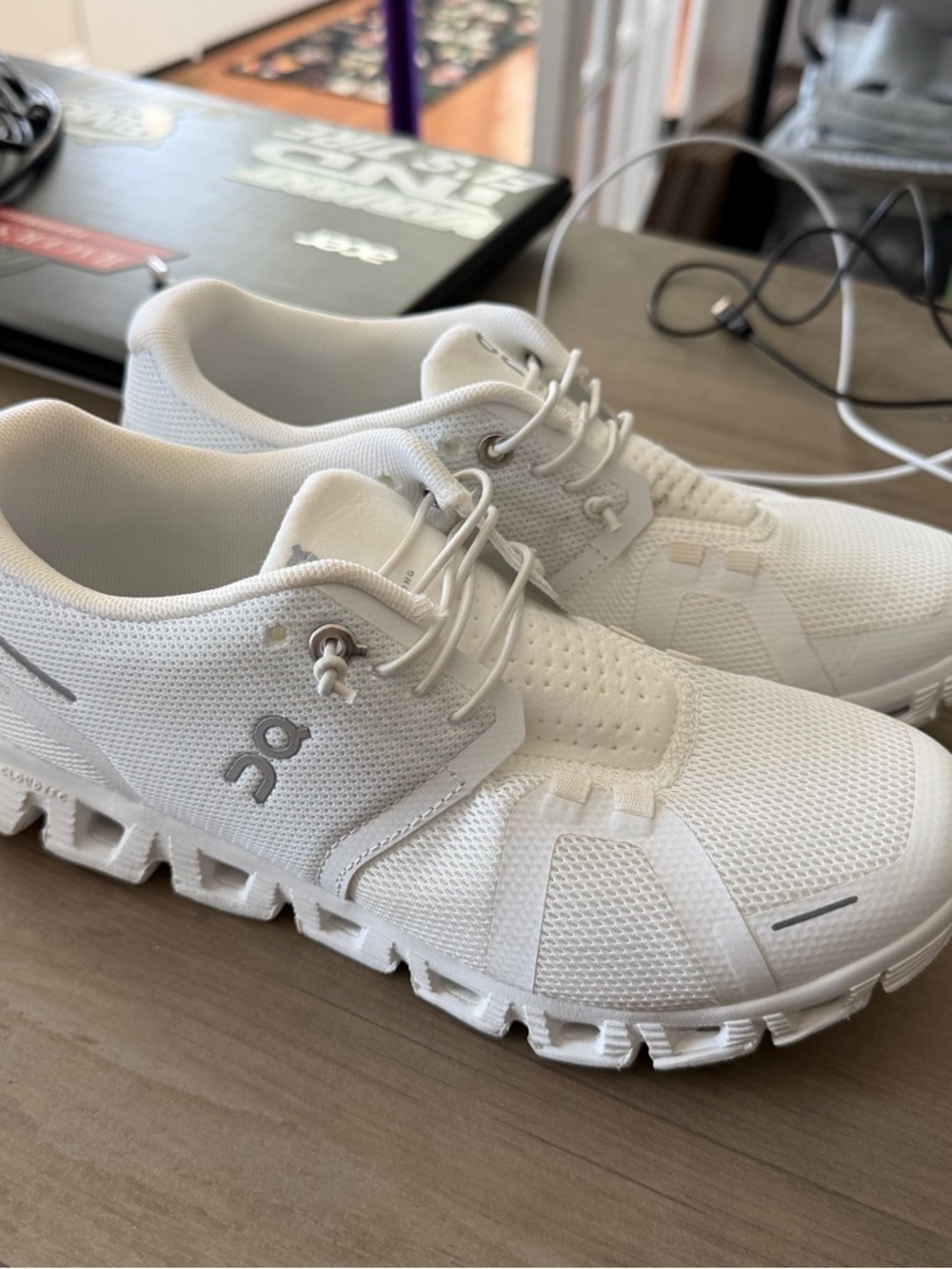 On Running White Womens Cloud Sneakers